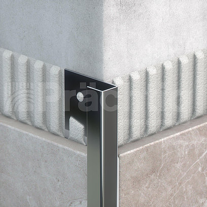 K 10 EP 270 AiSi 430 П-образный профиль H = 10 мм, полированная сталь AiSi 430, длина 2700 мм